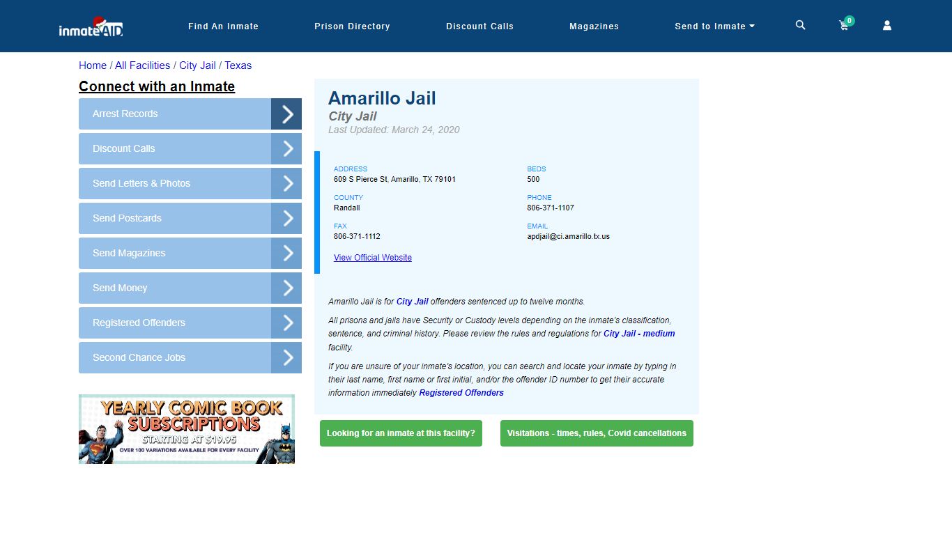 Amarillo Jail | Inmate Locator